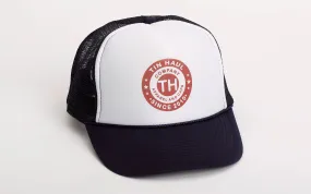 Tin Haul Unisex Red White Circular Navy/White 100% Cotton Trucker Cap
