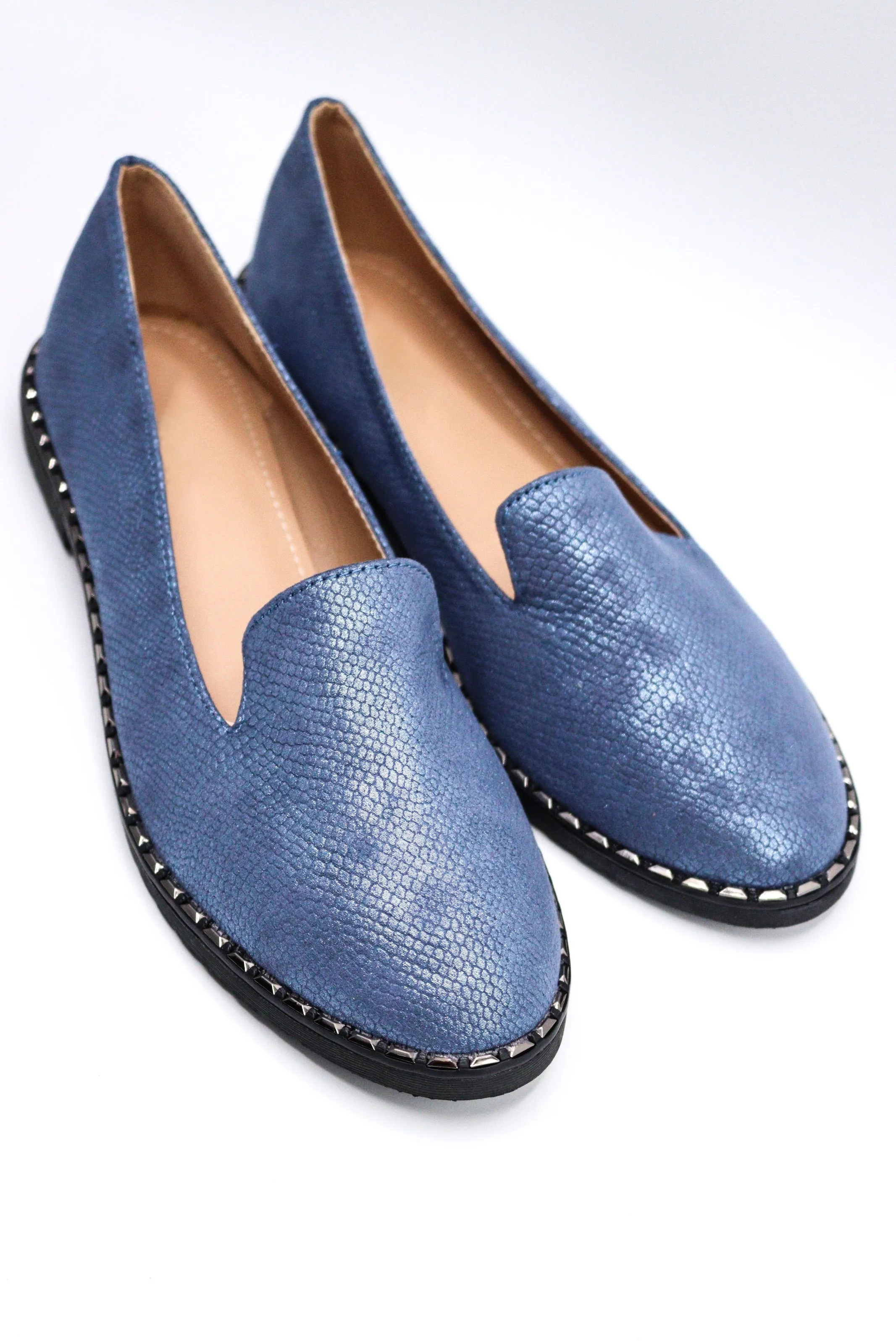 Tory Mock Loafers Shoes (Blue)
