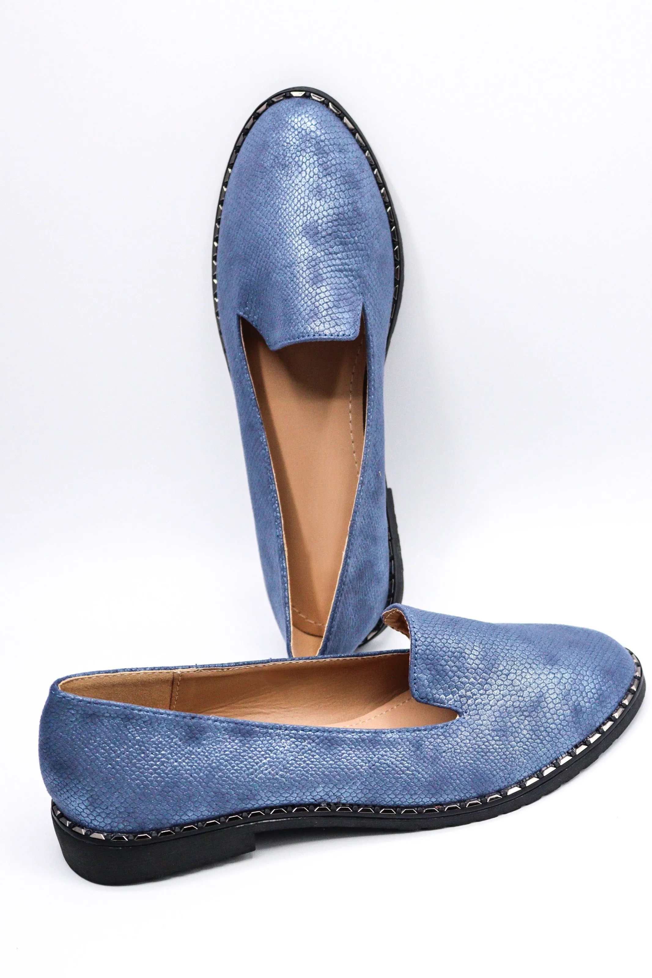Tory Mock Loafers Shoes (Blue)