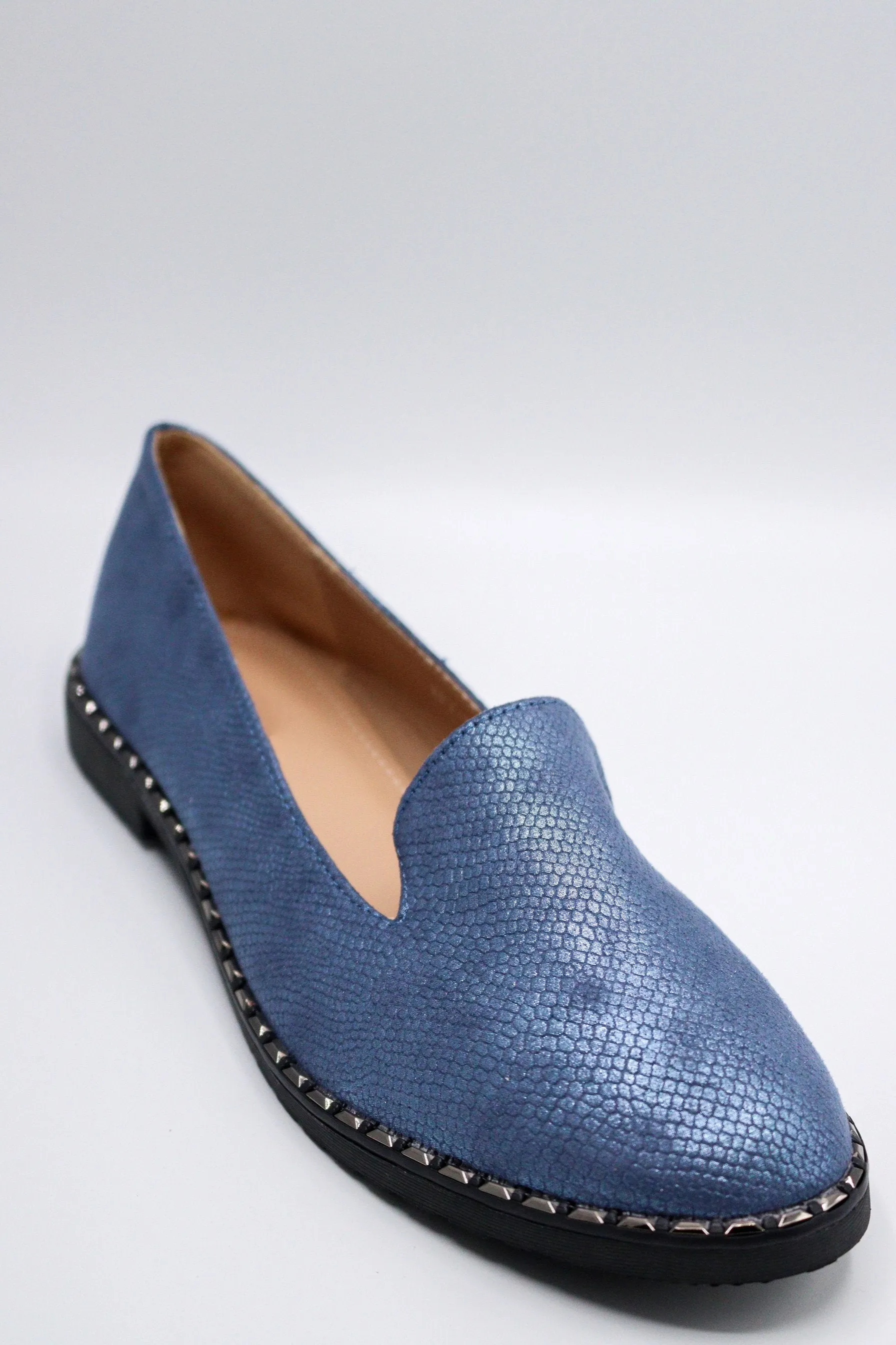 Tory Mock Loafers Shoes (Blue)