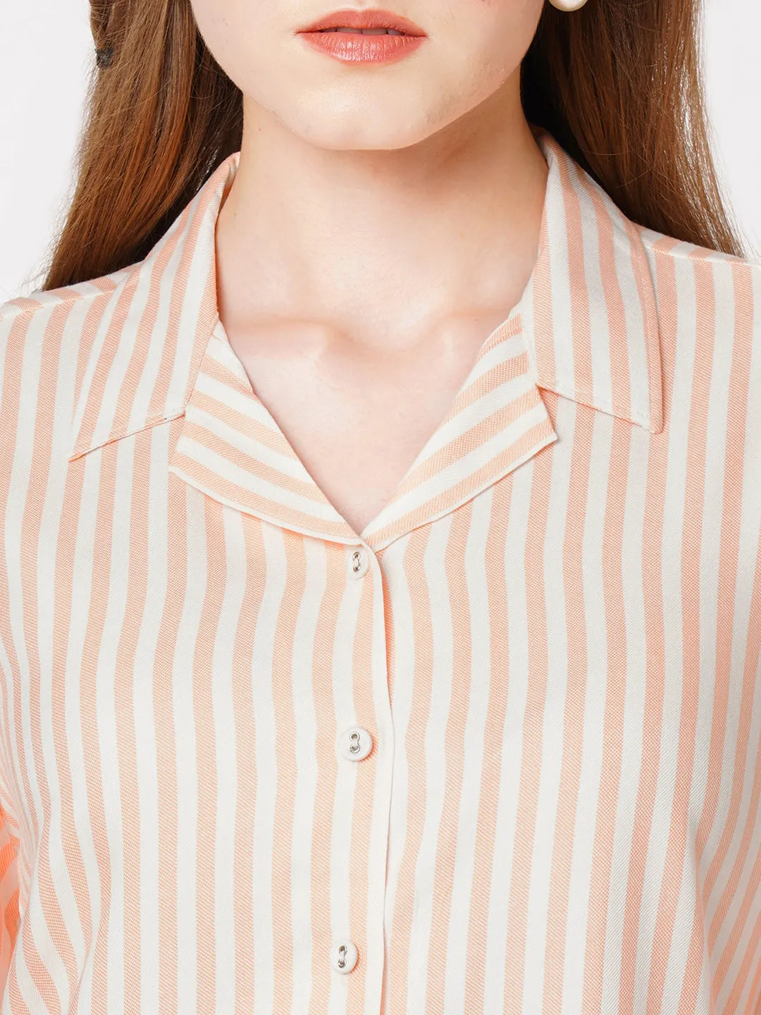 Women Stripes Casual Wear Shirt