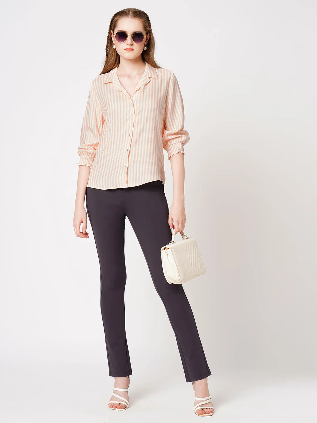 Women Stripes Casual Wear Shirt