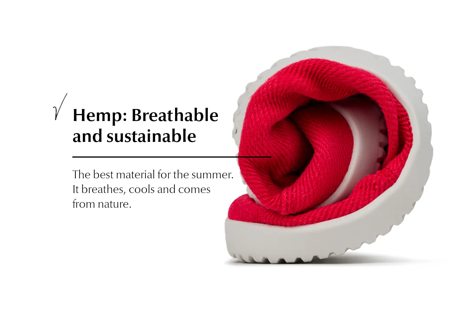 Women's Vida Hemp Comfort red sneakers