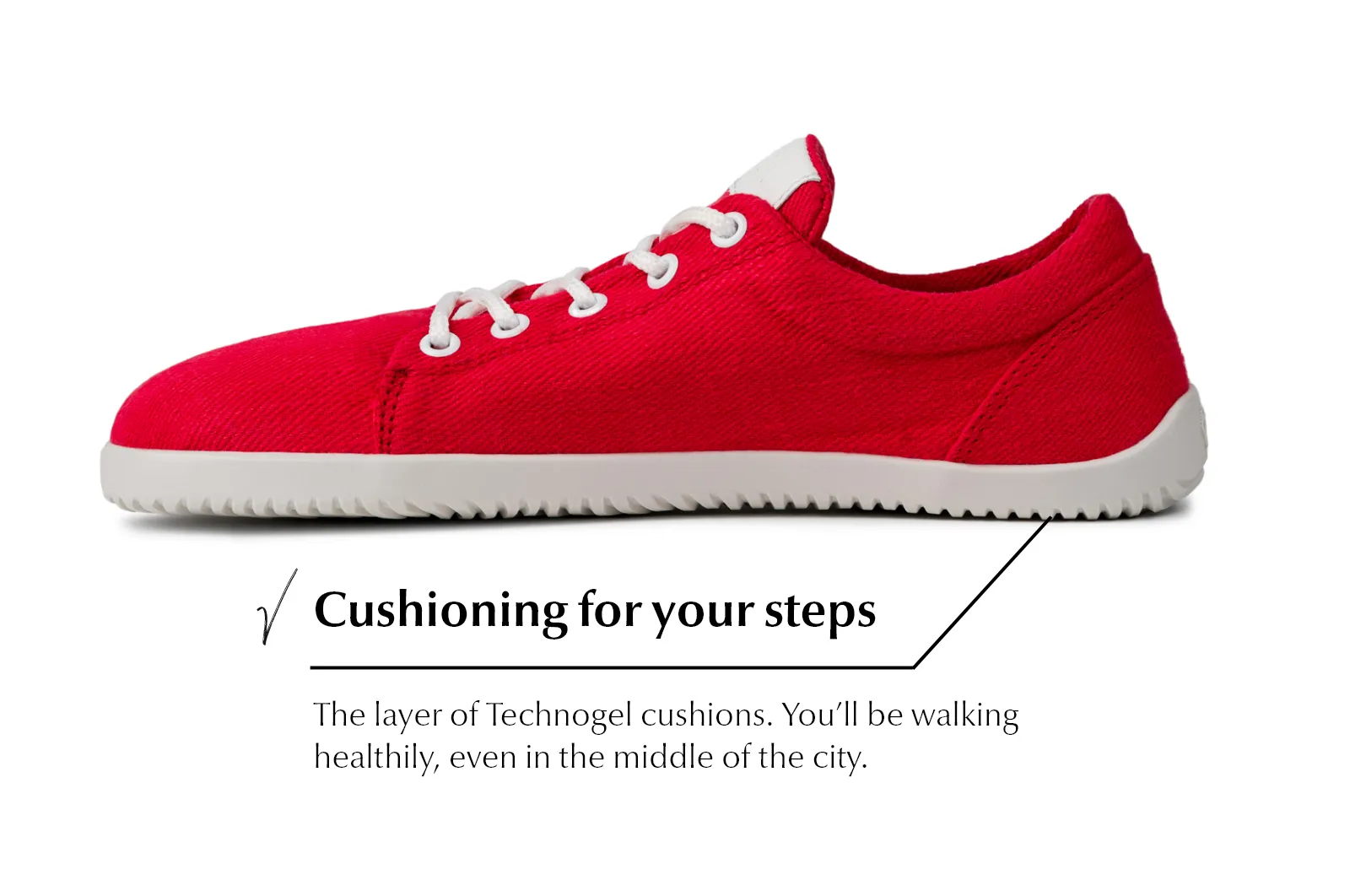 Women's Vida Hemp Comfort red sneakers