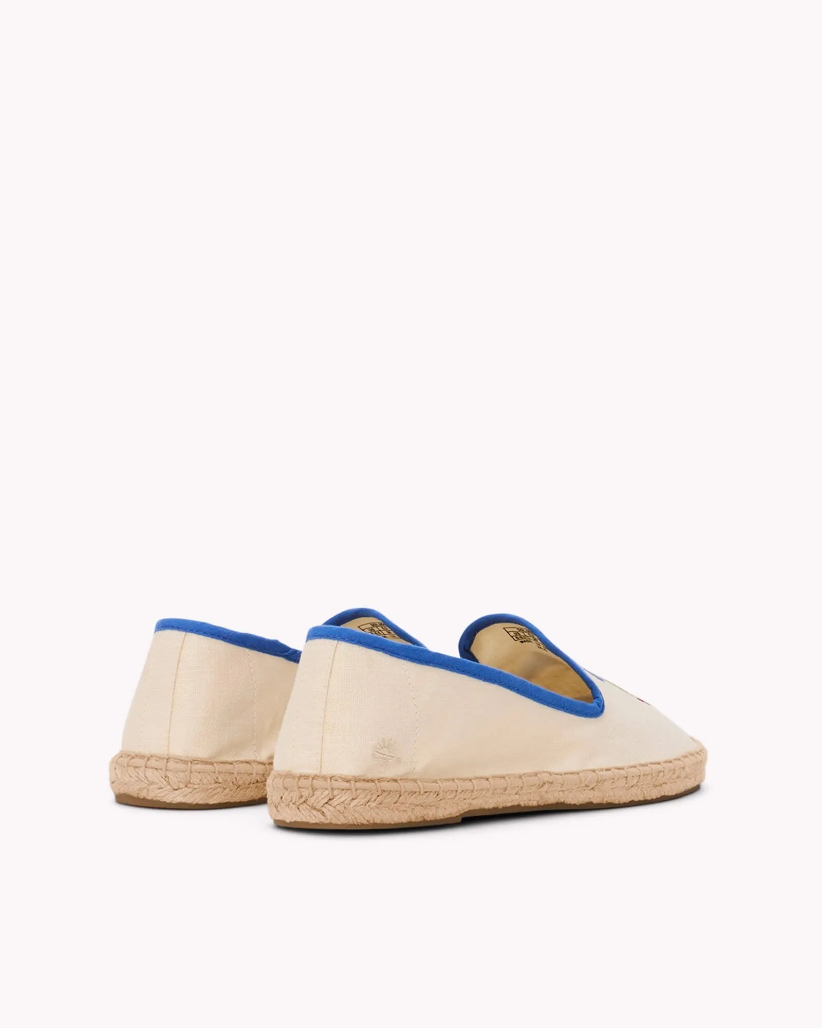 Womens_Espadrilles_The Smoking_Embroidery_Ivory - Blue - Ma Cherie